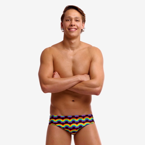 Plavki_Funky_Trunks_Men's_Classic_Brief_Rainbowie